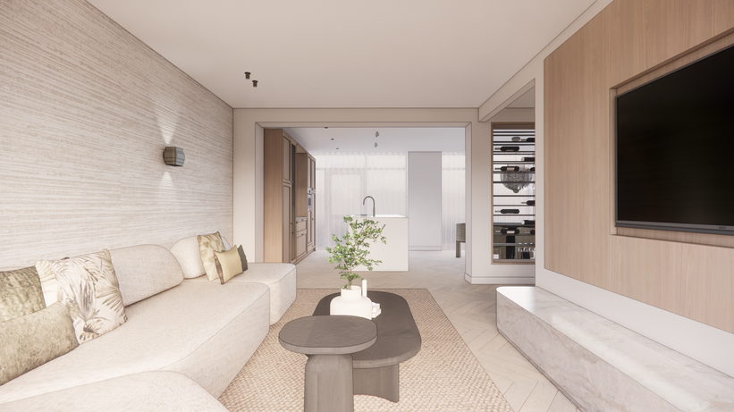 Woonkamer interieurontwerp woonhuis AV door 't Ontwerphuys