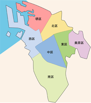 大阪府堺市の地図