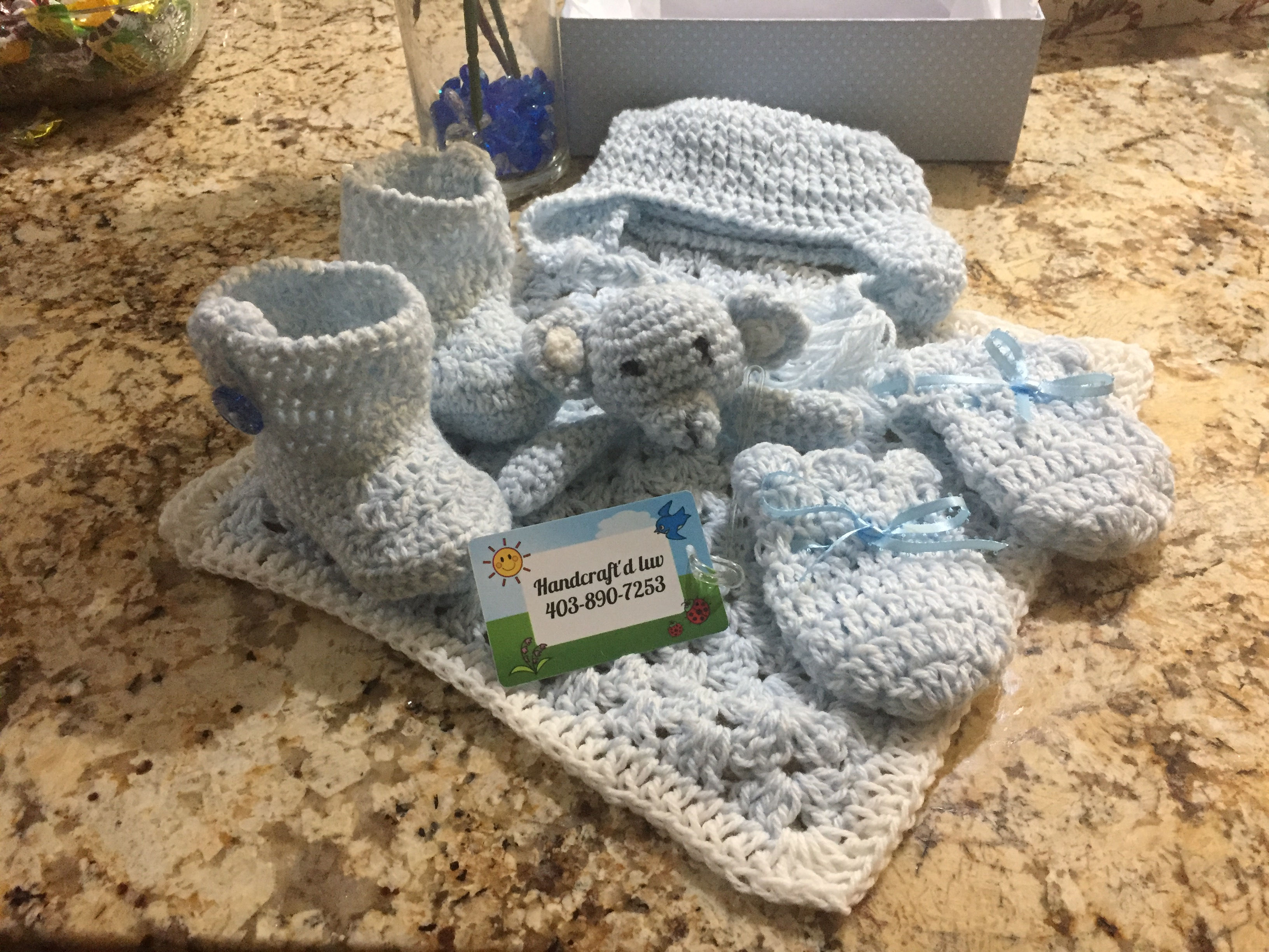 Crochet Baby boy set