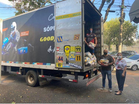 Grupo de Kart Pé de Chumbo realiza doação 1,3 tonelada de alimentos ao Fundo Social de Americana