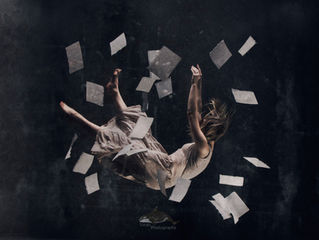 Conceptual falling girl