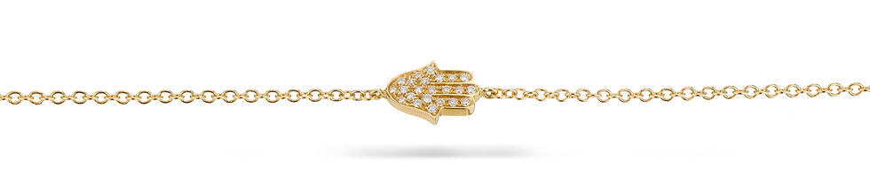 Thumbnail: Hamsa Pave' Bracelet in Rose' gold