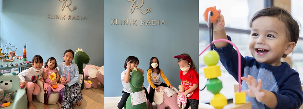 Kid playing in Klinik Radia