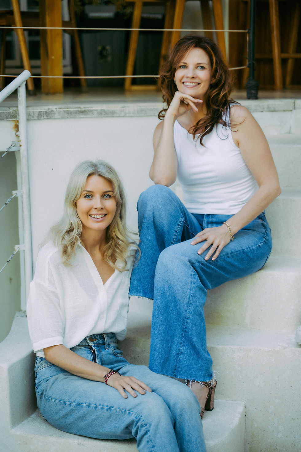 Anna and Erin Stairs Bali