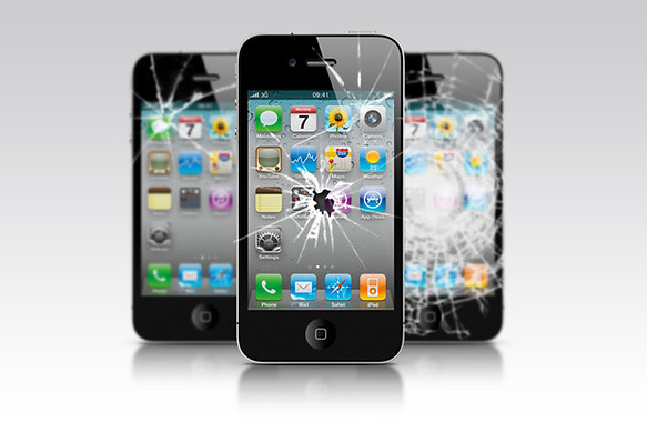 Smashed iPhones