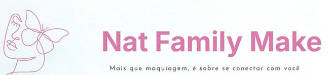 logo Nat Family Make maquiagem feminina que valoriza a beleza e conexão com você