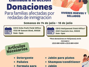 Llamado a la acción: Se necesitan donaciones