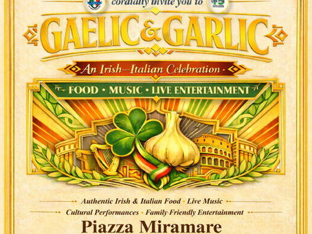 March 14th: Gaelic & Garlic Irish Italian Celebration