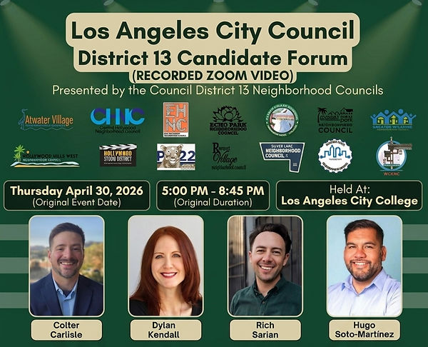 Council District 13 Candidate Forum Recording