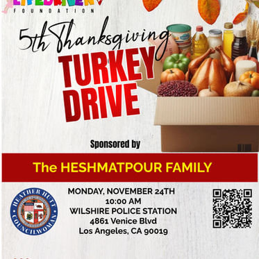 November 24th: LAPD Annual Turkey Drive 10:00 am