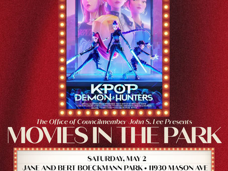 May 2nd:  Free Movie in the Park - KPOP Demon Hunters