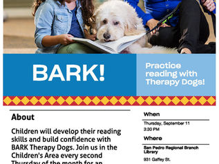 September 11th: BARK! at the Library