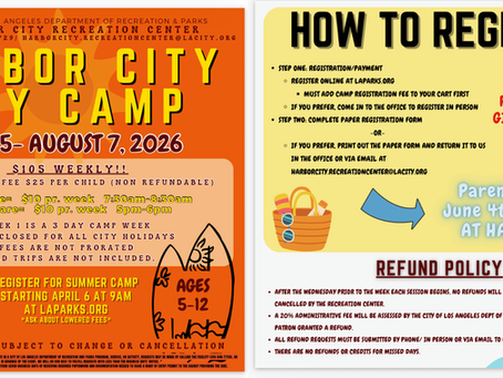 June 15th to August 7th: Harbor City Summer Day Camp