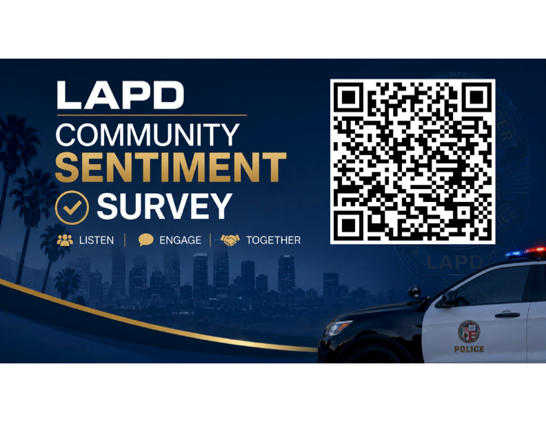 LAPD Community Sentiment Survey with QR Code