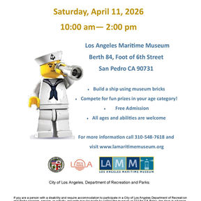 April 11th: Free Lego Shipbuilding Contest at the LA Maritime Museum