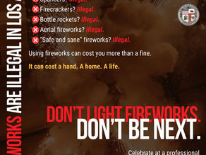 All Fireworks are Illegal in Los Angeles