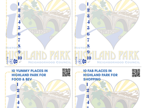 Highland Park Neighborhood Council Raffle Card