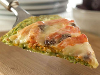 Pizza com massa de abobrinha