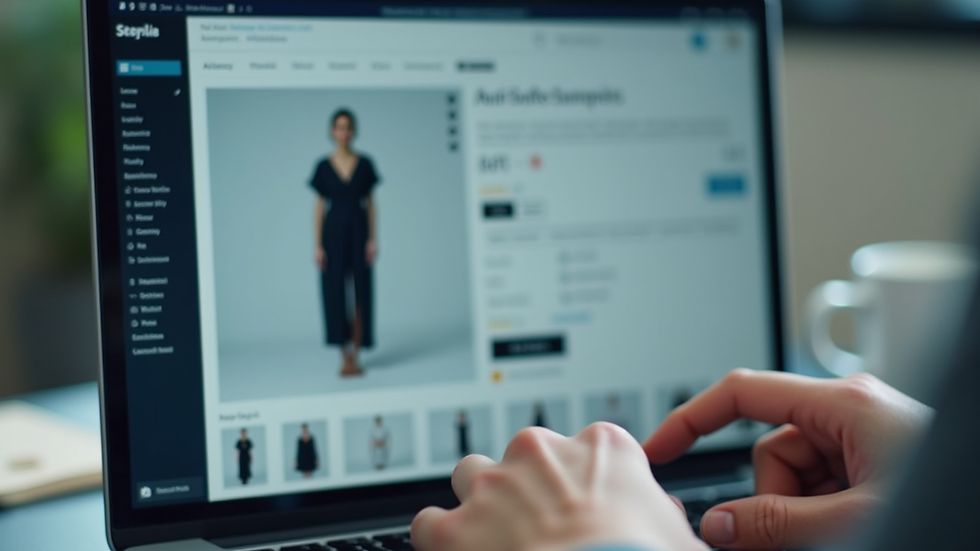 Close-up view of AI-driven product recommendation on an e-commerce website