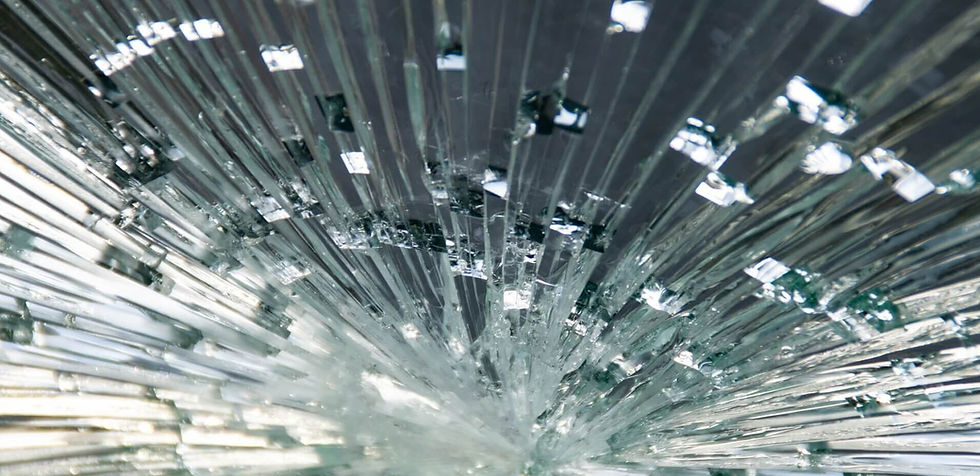 close-up of cracked glass