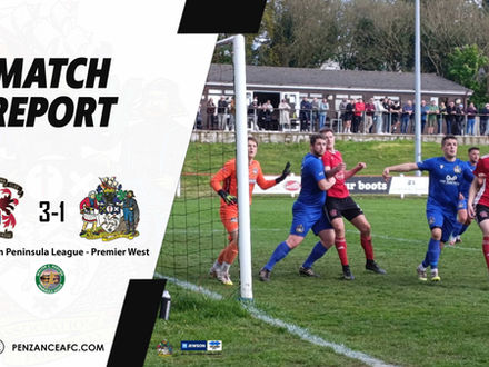 CALLINGTON TOWN 3, PENZANCE 1