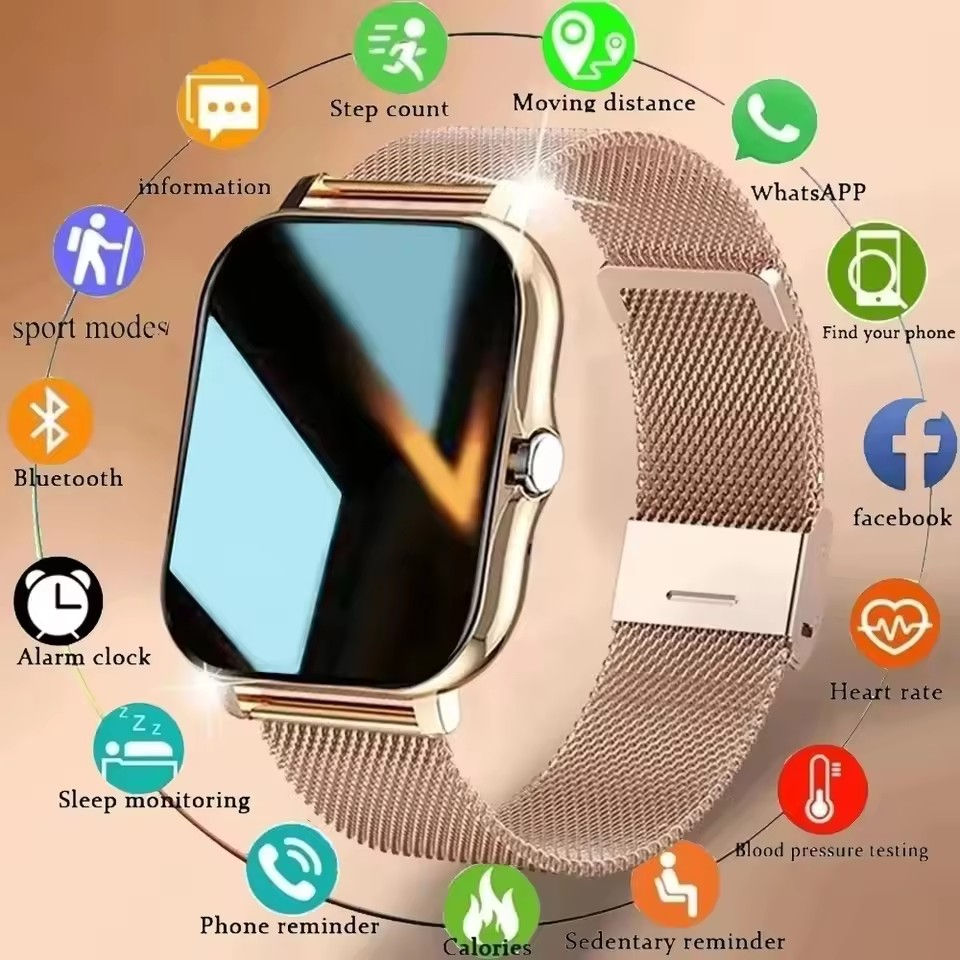 New Smart Watch Android IOS Phone 1.44 Inch Color Screen Bluetooth Call Blood Ox