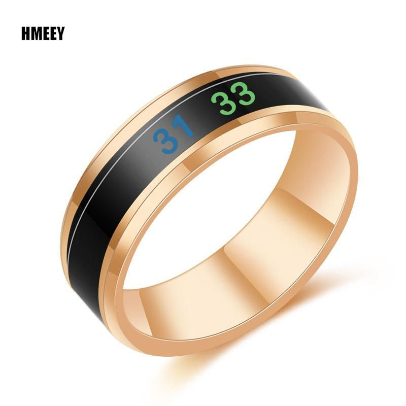 Miniatura: HMEEY Smart Stainless Steel Multifunctional Ring For Couples Mood Changes Color 