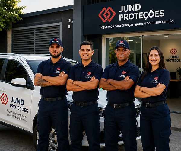 Rede de proteção instalada em apartamento em Jundiaí