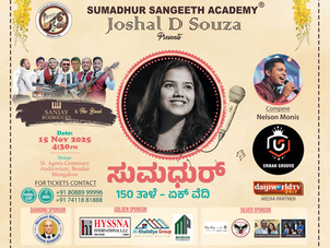 Joshal D'souza launches a landmark musical show 'Sumadhur', tickets available now.