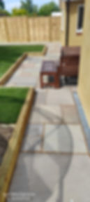 Garden landscaping - new tiles