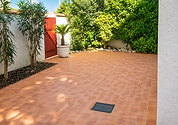 Terrasse avant rénovation d’une maison de vacances