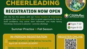2026 Tackle and Cheer Registration is now Open