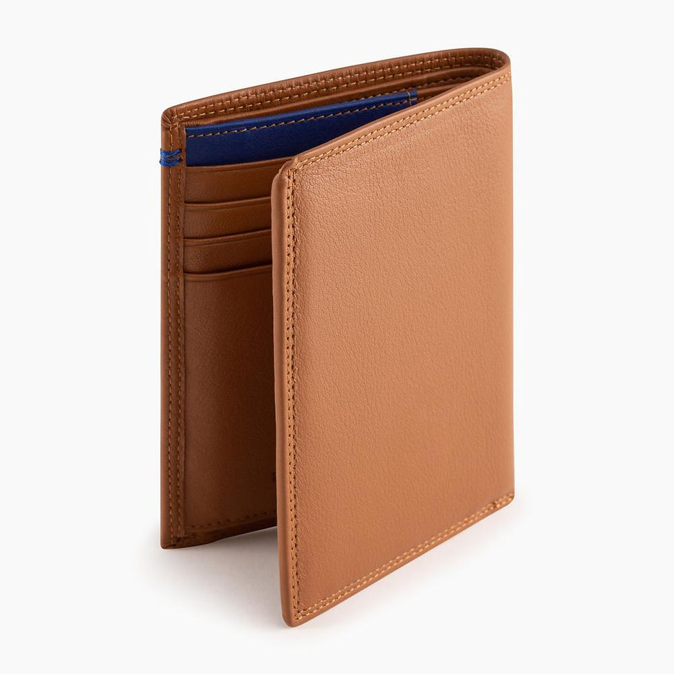Miniature : PORTEFEUILLE VERTICAL MOYEN MODÈLE ZIPPÉ 2 VOLETS MARTIN EN CUIR LISSE