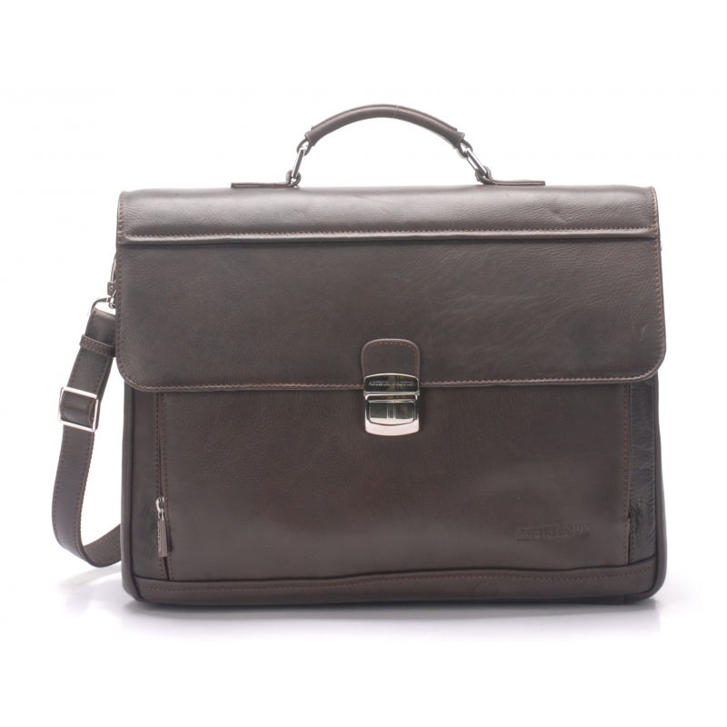 Miniature : Cartable en cuir 3 soufflets Arthur & Aston