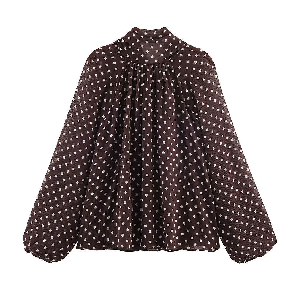 Miniatura: Blusa Casual High Collar Longo