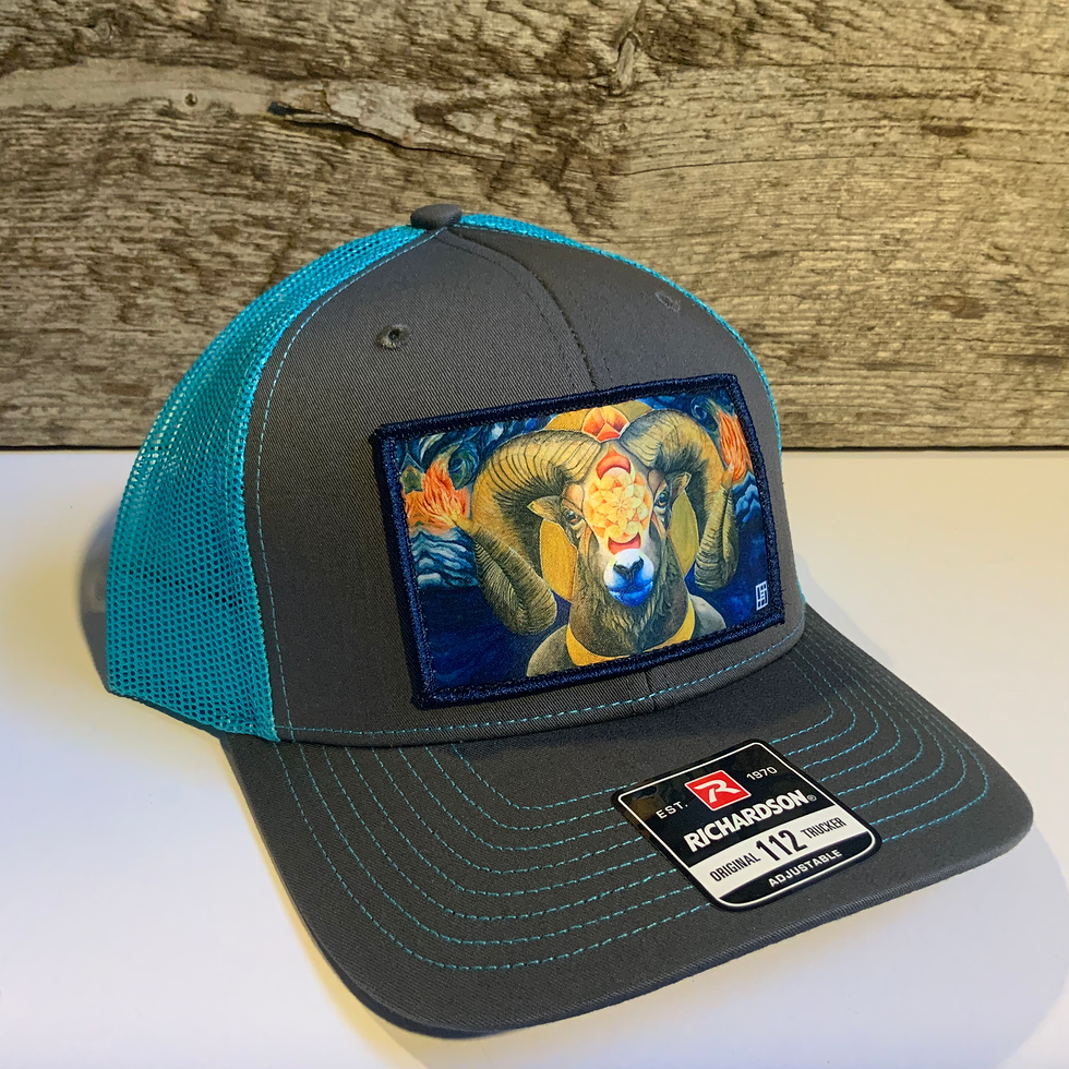 Thumbnail: Torchbearer (Big Horn Sheep) Hat BASE BALL CapLow profile