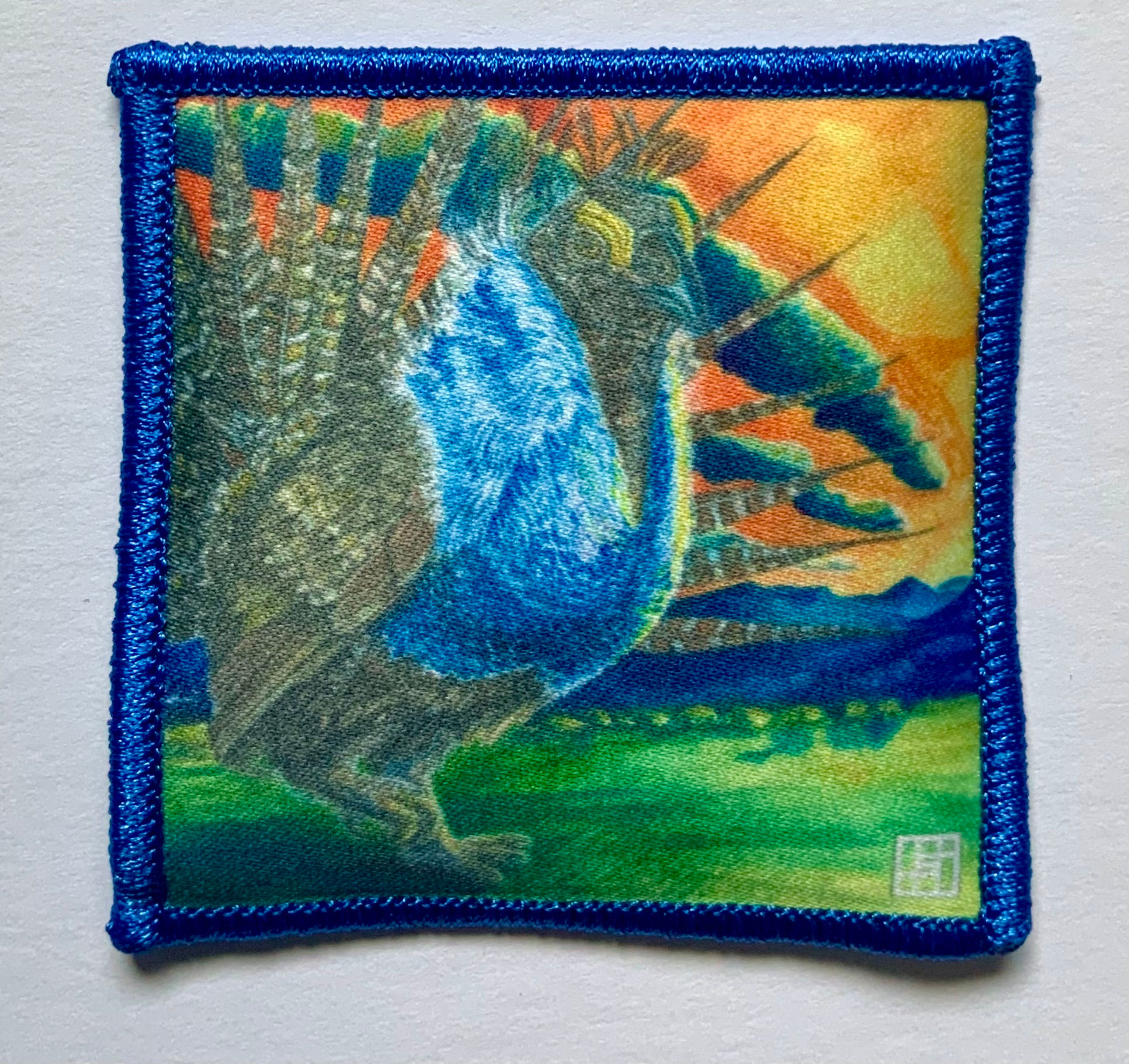 Sage Grouse with blue merrow