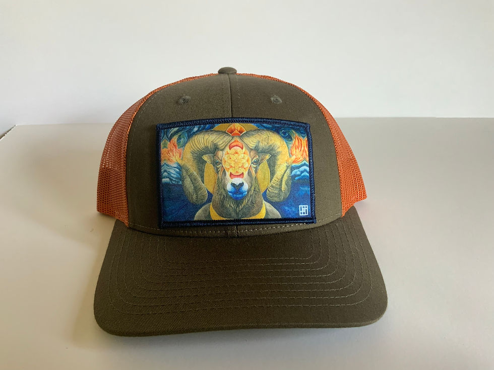 Thumbnail: Torchbearer (Big Horn Sheep) Hat BASE BALL CapLow profile