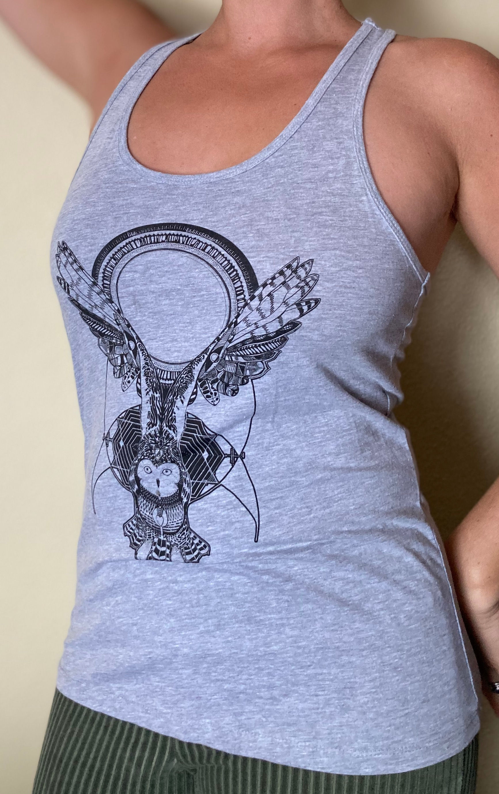 Solstice Owl- Women's Racerback Tank