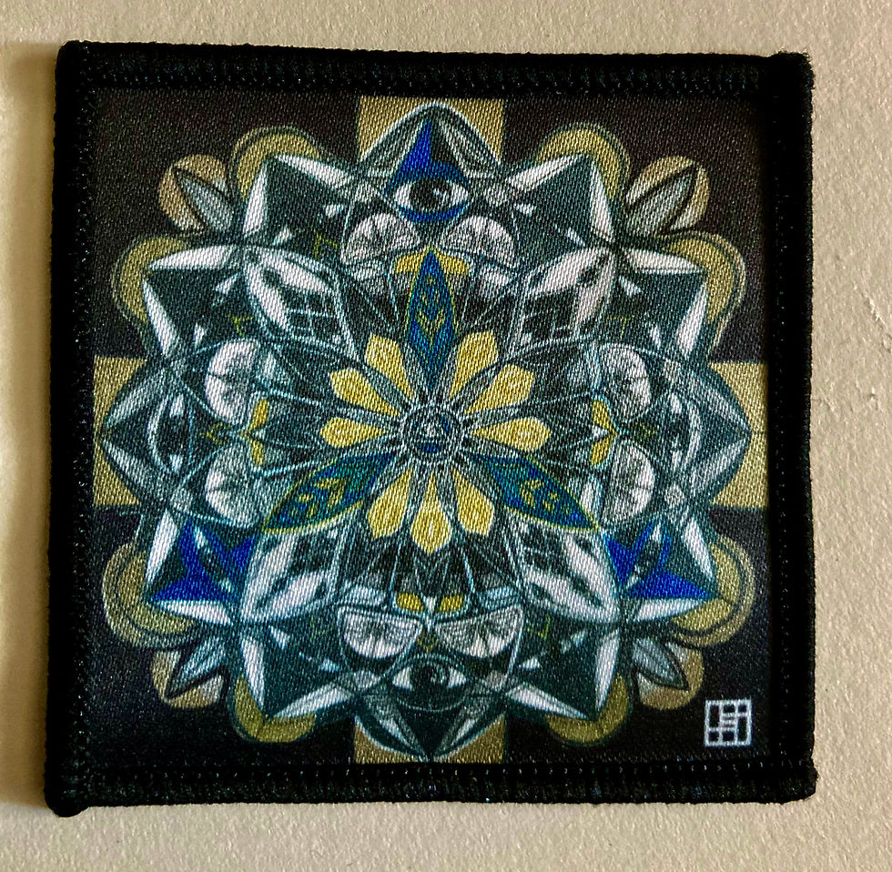 Mandala Patch with Black merrow