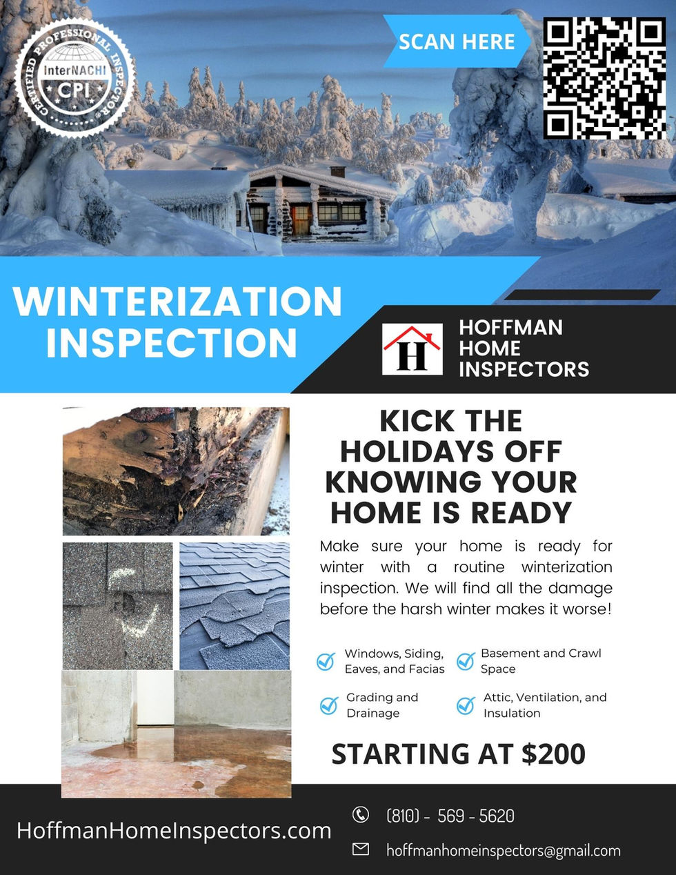 Blue Grey Modern Perfect View Exclusive Home Real Estate (Flyer)