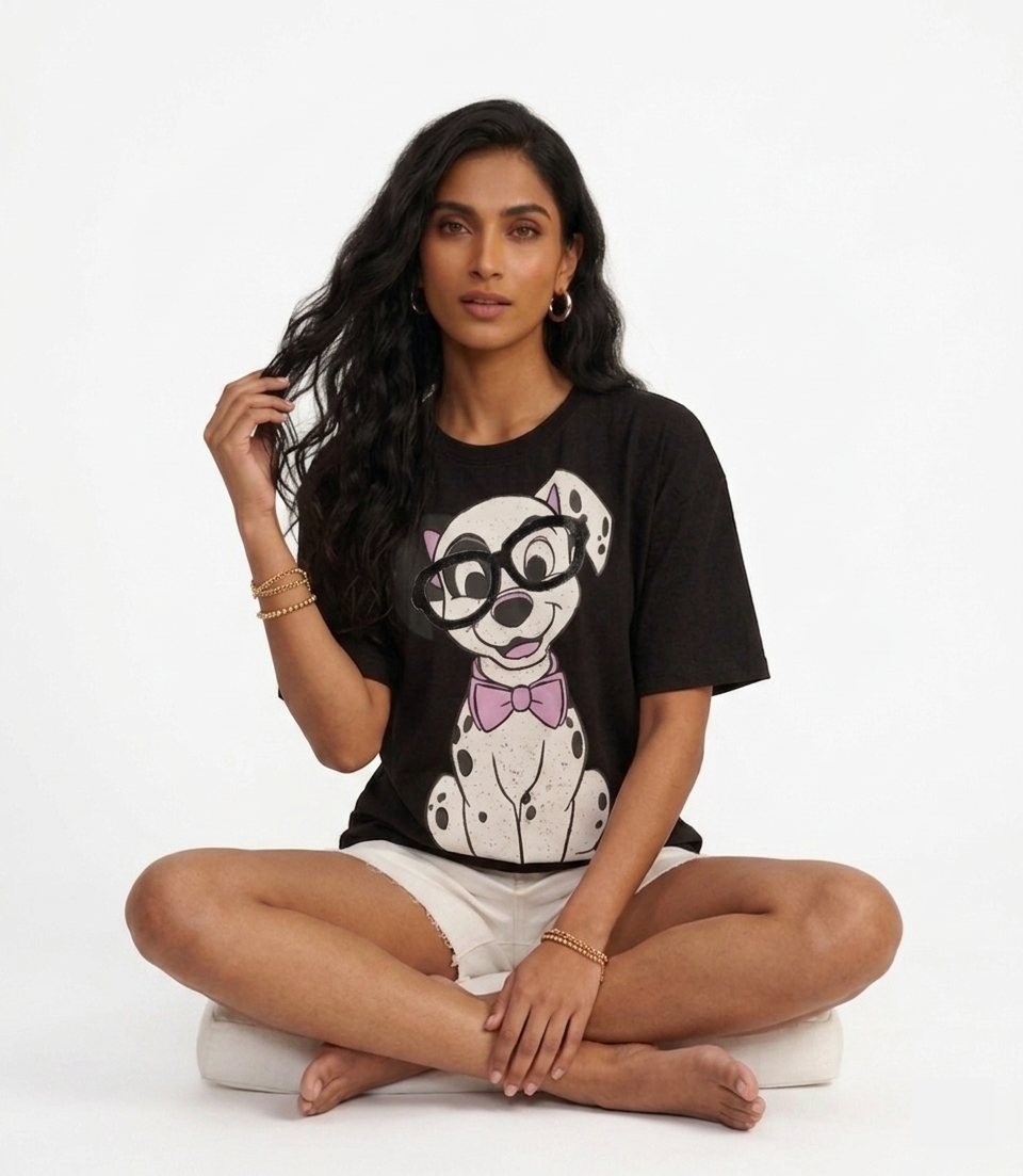 Thumbnail: Sale: Oversized Cotton T-Shirt for Women - Black