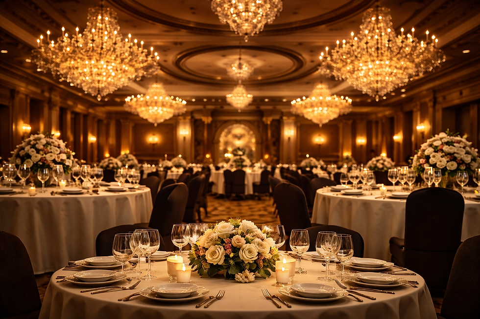 Elegant ballroom context background