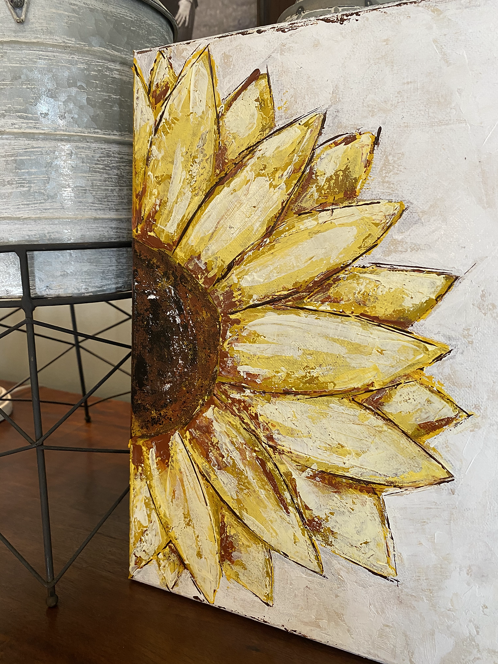 Ladies Art - Painting a Sunflower