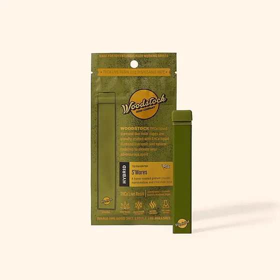 s'mores disposable vape S'mores | Hybrid - Woodstock 2g Live Resin Disposable