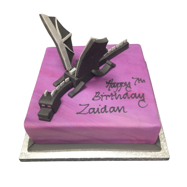 A visually stunning Minecraft-themed cake with pixelated game design, perfect for gaming enthusiasts and birthday celebrations in the UK.