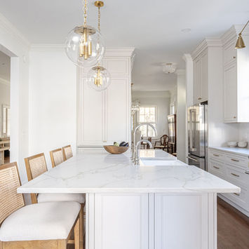 Custom cabinetry and countertop installation in Daniel Island kitchen remodel