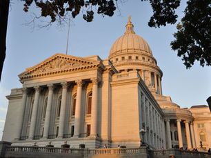 The Wisconsin State Capitol building. 