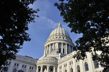 The WI state Capitol building.