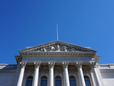The State Street entrance of the Wisconsin Capitol building.
